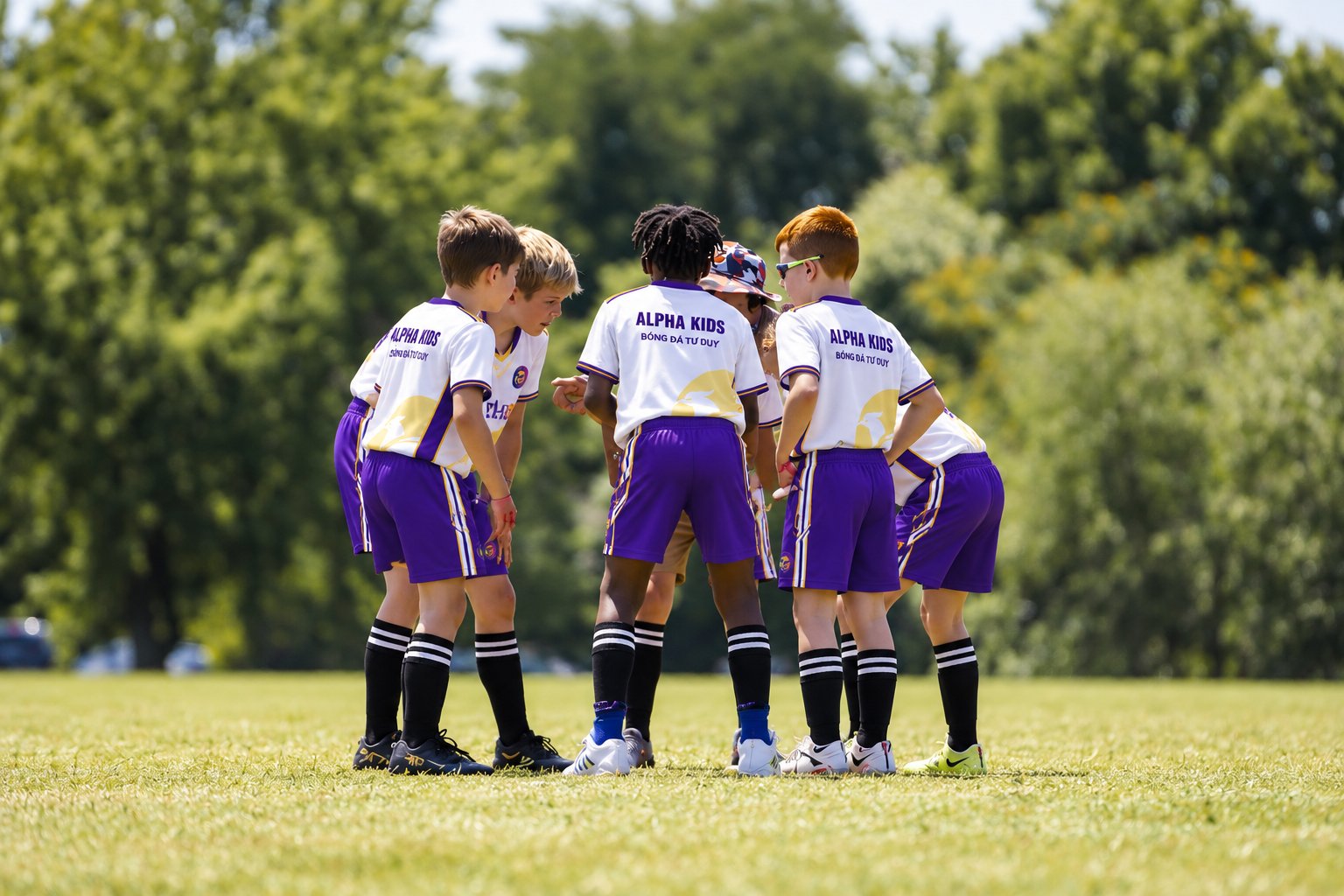 Di chuyển & tổ chức - buổi tập tại Alpha Kids Football Club