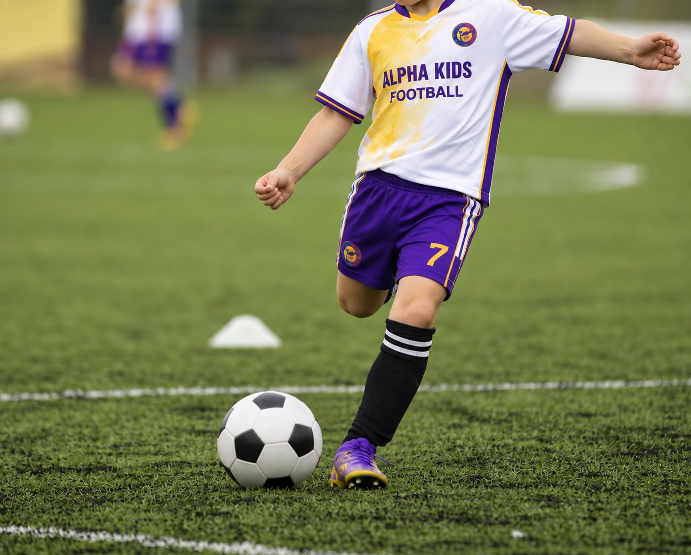 Sút bóng & tấn công - buổi tập tại Alpha Kids Football Club